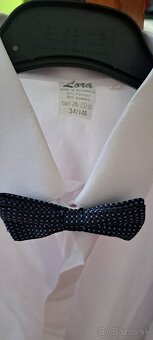 Biela chlapčenská košeľa s motylikom - 2