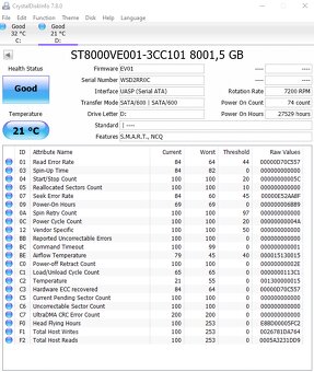 Predám 3ks HDD Seagate SkyHawk AI Kapacita: 8 TB - 2
