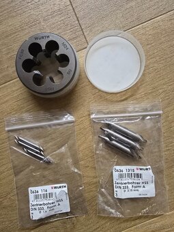 Wurth závitova čeľust M24 a Strediaci vrták nový - 2