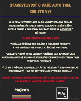 Čistenie vozidiel u Vás doma (mobilný detailing) - 2
