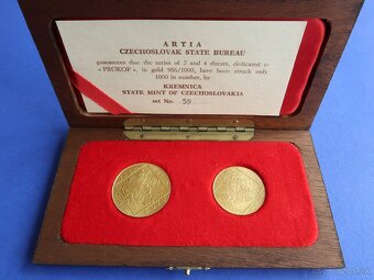 Sada zlatých dukátov "jsem ražen z českého kovu" 1973 ARTI - 2