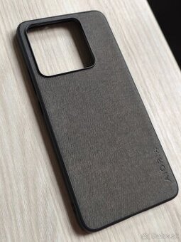 Luxusný slim textilný kryt na Xiaomi 14T / 14T Pro Šedý - 2