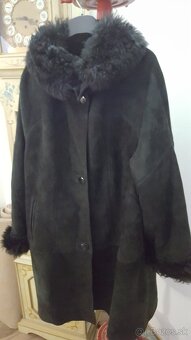 KOŽUCH- dámsky tmavozelený - 2