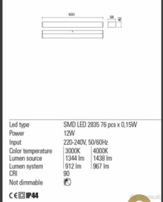 Svetlo do kúpeľne - 2