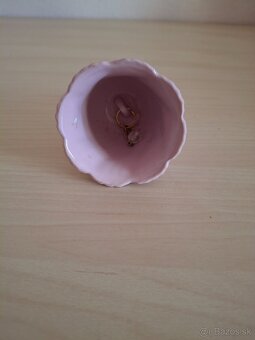 Zvonček ružový porcelán - 2