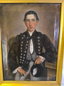 Olejomaľba na platne- Šľachtic z rubinovym prsteňom - 2