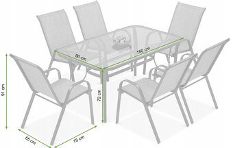 Zahradny Jedalensky Set- Stol+6Stoliciek -NOVY - 2