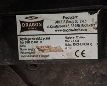 Predam navijak Dragon 12V, DWT 15000 HD - 2
