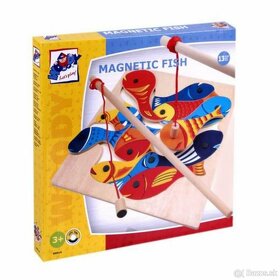 Magnetická hra - drevené rybičky s udičkou, Woody - 2