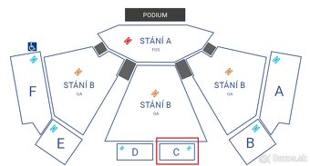 2 lístky na koncert AC/DC na sedenie, oproti pódiu - 2