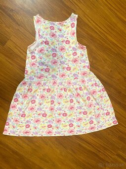 Letné kvietkové šaty bez rukávov, veľ. 152-158cm - 2