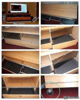 TV stolík 163 cm dĺžka, na kolečkách - 2