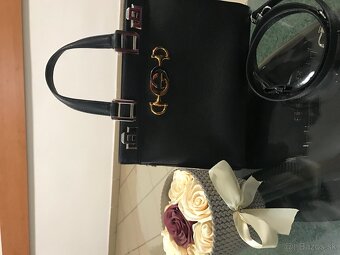 GUCCI ZUMI originál black bags kabelka+zlate nausnice - 2