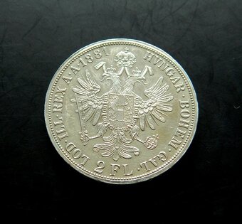 Predám 2 zlatník/florin 1881 František Jozef I. - 2