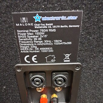 predam velke repraky malone 1500W - 2