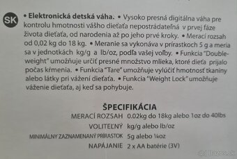 Detská dojčenská Váha - 2