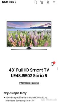 Predám tv samsung UE48J5502 - 2