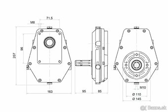 Multiplikátor 1:3,8 s hydraulickým čerpadlom - 2