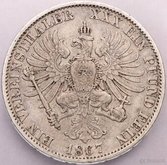 Spolkový tolar 1867 C – Wilhelm I. – Prusko - 2