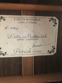 Klasická gitara Petr Matoušek na predaj - 2
