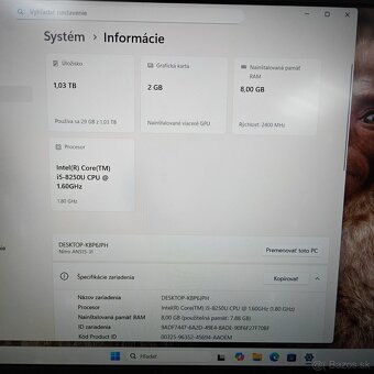 Predám Acer Nitro 5 AN515-31 8g. Intel C. i5 a GeForce MX150 - 2