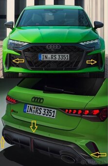 AUDI RS3 FACELIFT 2025 8Y.5 CARBON PREDNY ZADNY NARAZNIK - 2