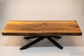 drevený stôl masívny stôl brestové drevo - 2