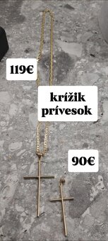 Zlatý krížik-moderný nový výrobok zlato 585/1000 14 karátov - 2