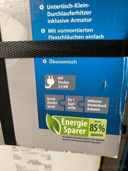 Prietokový ohrievač s batériou 230V 3,5kw 90€ - 2