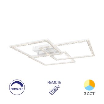 LED krištáľové stropné svietidlo Braytron 80W – luxus s diaľ - 2