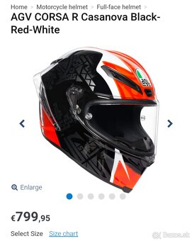 zanovna prilba AGV Corsa R velkost MS - 2