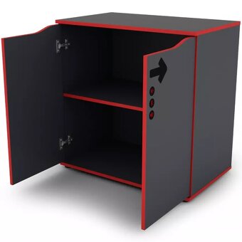 Komoda Matrix 75 2d grafit/červená - 2