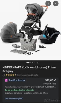 Kočík Kinderkraft 3V1 - 2