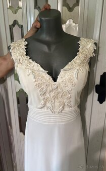 svadobné šaty S/M - farba Ivory - 2