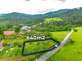 IBA U NÁS Stavebný pozemok v Čiernom pri Čadci - 640 m² - 2
