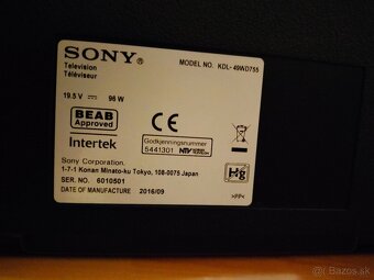 Televízor Sony bravia kdl- 49wd755s - 2
