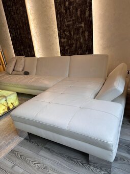 Kožená sedacia súprava v 99,9% stave. - 2