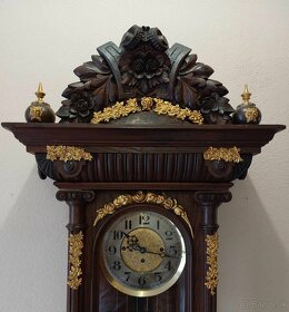 Krásne starožitné trojzávažové - štvrťky hodiny. - 2