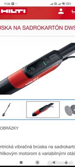 Brúska na sadrokartón Hilti DWS225 - 2