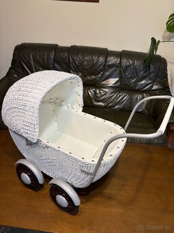 Retro kočík prútený - 2
