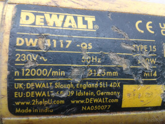 Dewalt uhlová brúska DW4117 - 2