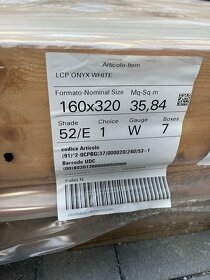 Obklad Onyx white 160x320, Statuario superiore 120x270 - 2