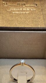 Diamantový prsteň Solitaire 18k biele zlato - 2