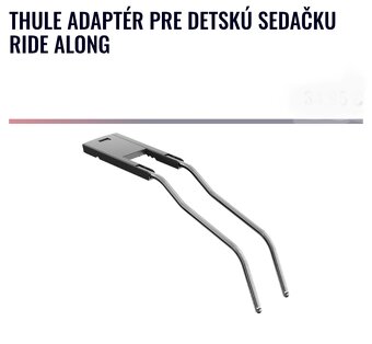 Predám 2 detské sedačky na bicykel značky Thule s adaptérom - 2