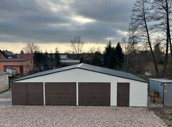 Plechová garáž 12×6m – sedlová strecha PG008 - 2