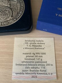 Strieborná medaila Masaryk - 2
