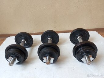 Nakladacie liatinové jednorúčky 3 x 10 kg - NOVÉ - 2