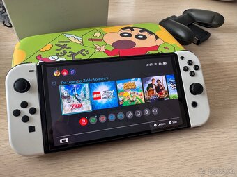 Nintendo Switch OLED + 400 GB SD + puzdro a hry - 2
