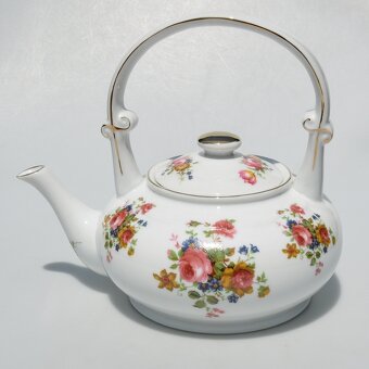 Veľký starožitný porcelánový čajník z Anglicka - 2