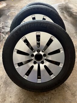 ALU disky 5x112 + pneu michelin 205/60 r16 - 2